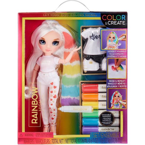 Кукла Рейнбоу Хай для кастомизации - Синие глаза (Rainbow High Color & Create Fashion DIY Doll)